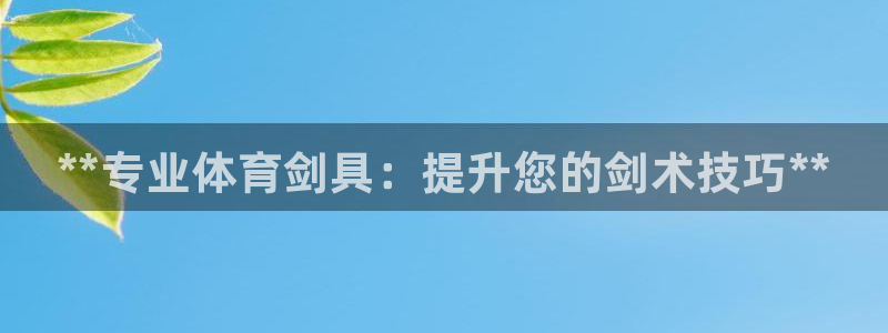 d88尊龙平台开户：**专业体育剑具：提升您的剑术技巧**